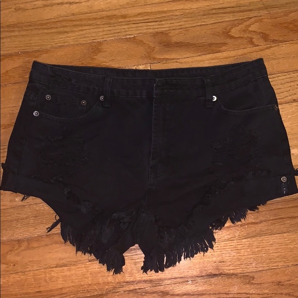 Black denim shorts NWOT - Picture 1 of 2